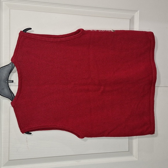 Vintage In Resource Christmas v-neck vest embroidered beaded sequins - S - Picture 4 of 6